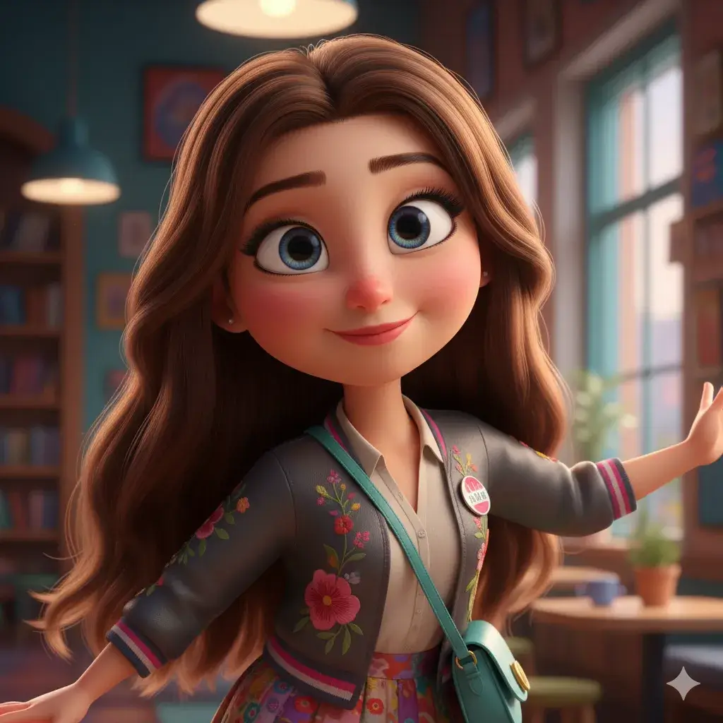 3D Kinoreife Darstellung - Süßes Anime Mädchen