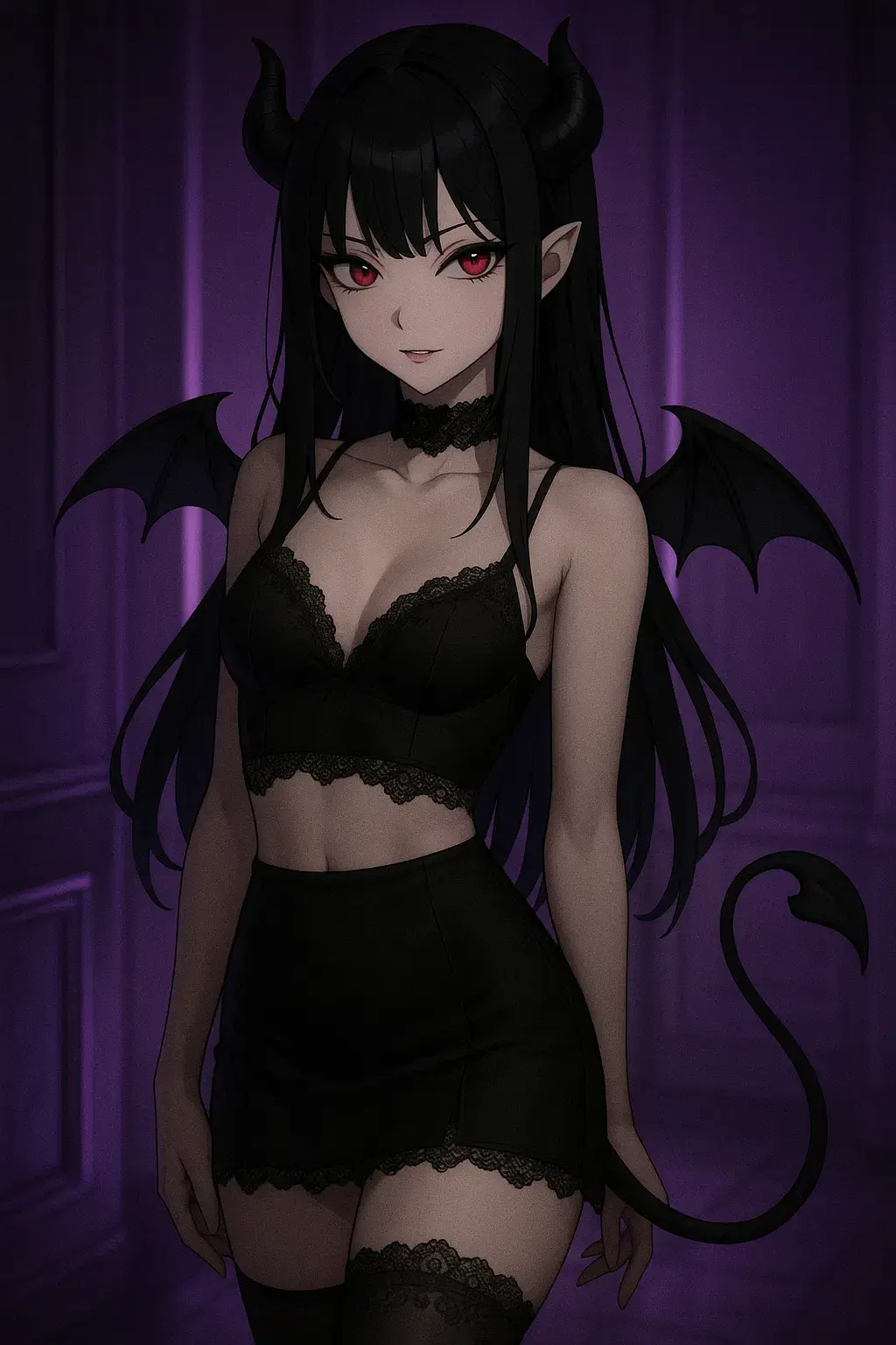 Succubus Aesthetic - High quality anime art illustration