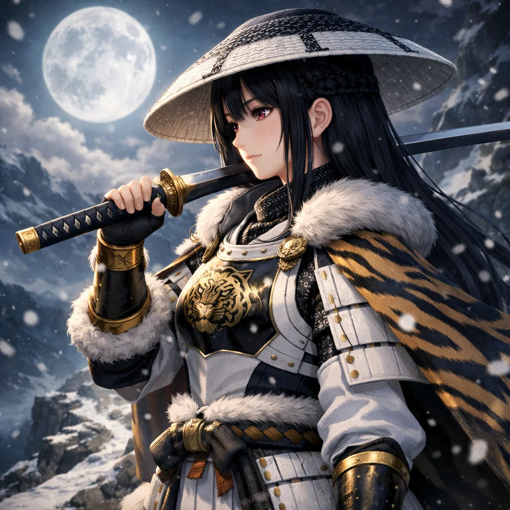 Elegant Anime Portrait Digital Art - High quality anime art illustration